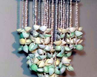 Vintage Ceiling Hanging Canopy Seashell Décor.  This Vintage Ceiling Hanging Canopy Seashell Décor is expertly crafted and remains in superb condition.