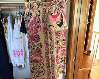 Vintage 1960s Emilio Pucci Silk Dress and coordinating purse. 
