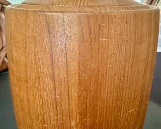 Vintage MCM Teak Ice Bucket by HENNING KOPPEL for GEORG JENSEN.  Very Rare Piece