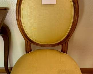 Beautiful; Entryway Vintage Baker Desk flanked by 2 Baker Salon Chairs and Unique Art Pieces