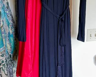 Vintage Geoffrey Beene 1970's Gown with a fun tasseled wrap and low scoop back. 