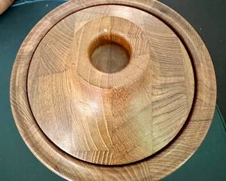 Vintage MCM Teak Ice Bucket by HENNING KOPPEL for GEORG JENSEN.  Very Rare Piece