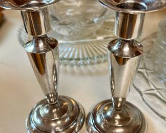 2 Sterling Silver Candlestick Holders