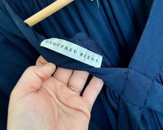 Vintage Geoffrey Beene 1970's Gown with a fun tasseled wrap and low scoop back. 