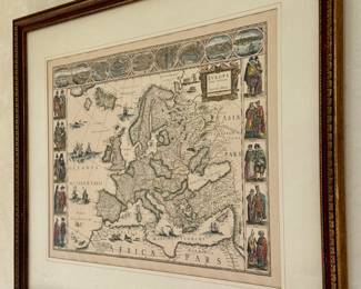 Vintage Framed Map 
