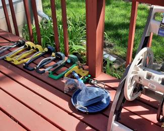 Lawn Sprinklers, Never Used Hose Reel Cart