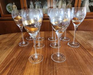 Set of 10 Midcentury Wine Goblets
