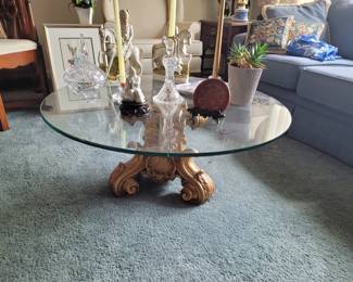 Neo Classical table with glass top