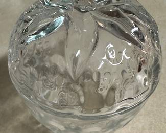 Vintage Glass Strawberry  covered dish