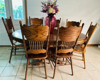 Oak dining set - bid#6