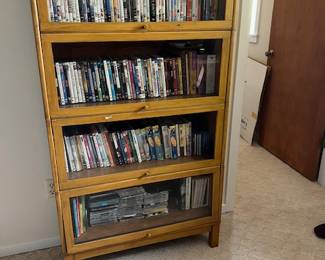 Display case with DVD collection