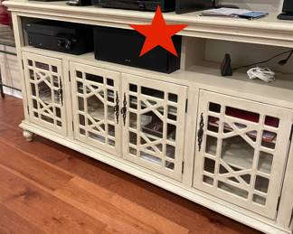 Red Star Pre-Sale Item - Stylish large Entertainment Unit - 71 "W 18" D 39" H - $450 plus tax