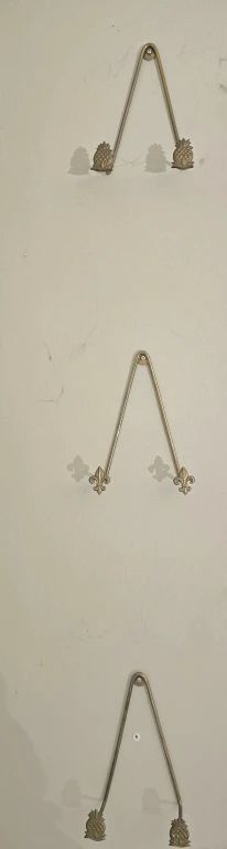 Set of 3 Hanging Brass Holders or Stands

