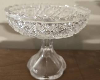 Gorgeous footed cut crystal candy dish
