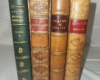 Lot of 4 antique hard back books
