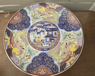 Large Hand painted Asian platter
