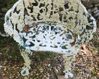 Cast iron garden seat
