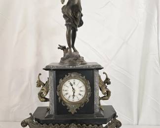 Franz Hermle Brevettato Mantle Clock Bronze Figure
