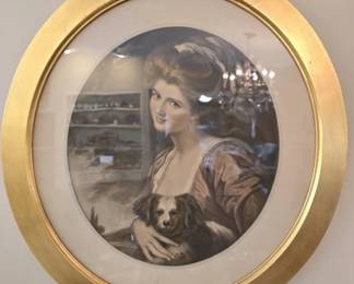 Original framed painting of Victorian Lady
