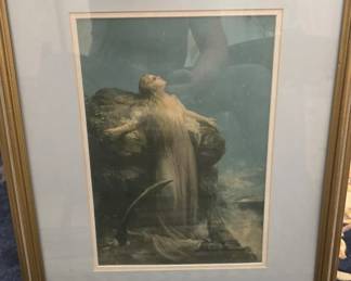 Framed print of an angel
