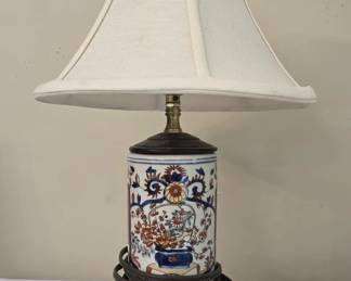 Ceramic Asian Style Lamp with Shade
