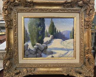 Framed Painting on board by Ella Fillmore Lillie
