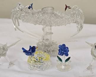 Set of Delicate Glass Figurines AS IS
