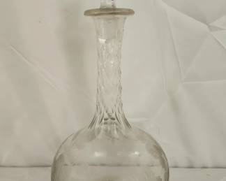 Vintage Glass Decanter with Stopper
