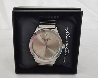 Men's Kenneth Cole Stainless Watch with Diamond
