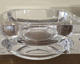 Heavy solid glass bowl

