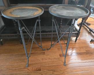 Pair of vintage metal table
