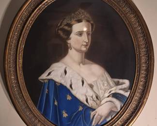 Original charcoal painting of Empress Eugenie
