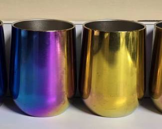 Set of 4 Chromatic Members Mark Stainless Cups
