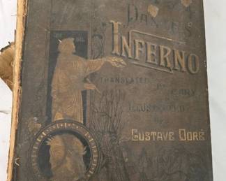 Antique Dante's Inferno Book by Dante Alighieri

