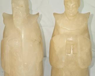 Pair of Soapstone Style Asian Figurines
