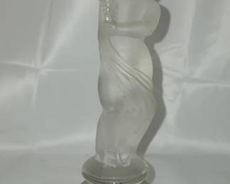 Antique pressed Baccarat crystal candle holder
