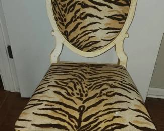 Antique wooden upholstered chair
