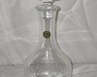Beautiful Cristal G Durand France Decanter w Lid
