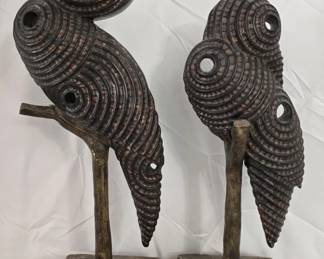 Pair of Uttermost Perching Birds Sculpture

