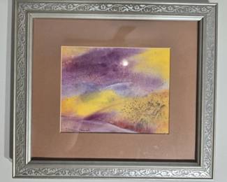 Framed signed water color painting
