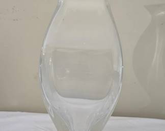 Heavy Thick Glass Decorative Vase
