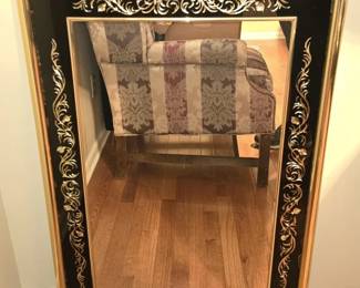 Black & Gold Decorative Rectangle Mirror
