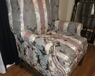 Upholstered Wing Back Chair
