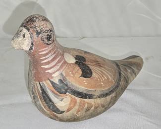Vintage Small Hand Painted Pottery Bird
