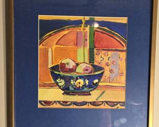 Clark Walker Unsigned Fruit Bowl Painting
