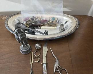 Estate lot of small collectibles sterling and
