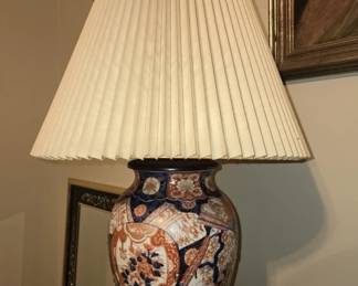 Large Decorative Ceramic Asian Style Lamp AS IS
