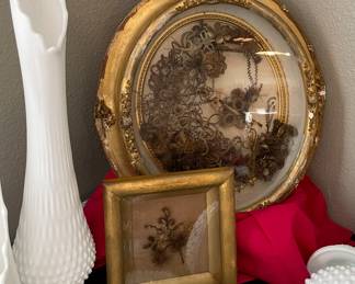 Victorian Mourning Sepia Hair Art 