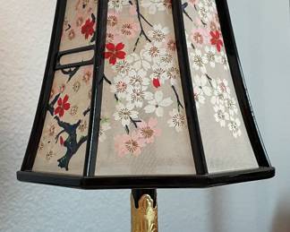 Rosewood Ornate Carvings Altar/Entrance Table, Linked  Lamps