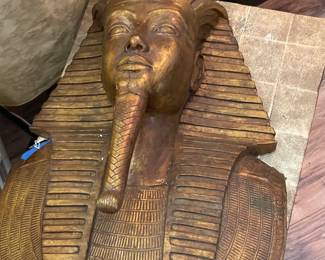 Chinese Tea Shipping Box, King Tut Decoration Plaster